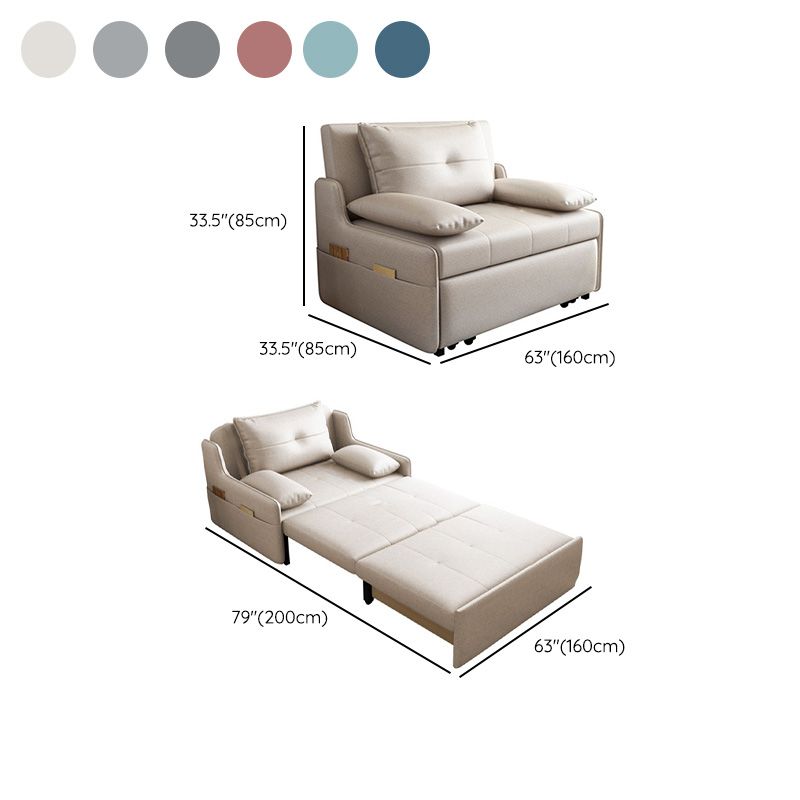 Divano dormiente in pelle glam con schiena trapuntata e scatola in metallo