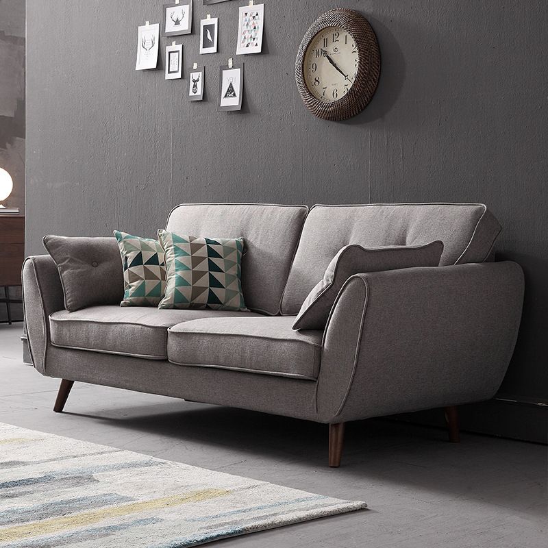 2/3 Seater Modernism Linen Standard Sofa Cushions Flared Arm Sofa Clearhalo 'furn' 'furn_sofas' 'Furniture' 'furniture_sofas' 'kitchen' 'kitchen_sofas' 'Living Room Furniture' 'Sofa' 'sofas' 1200x1200_eda9b4de-d6eb-472e-a13d-005b393a0f08