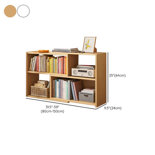 Engineered Wood Standard Bookshelf Contemporary Closed Back with Shelves