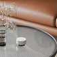 Modern Minimalist Round Glass Coffee Cocktail Table - 17.72" H