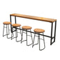 Industrial Metal Base Bar Table Black Iron Solid Wood Pub Table for Patio Clearhalo 'Bar Furniture' 'Bar Tables' 'bar_tables' 'furn' 'furn_bar_tables' 'Furniture' 'Kitchen & Dining Furniture' 1200x1200_edacfbd5-7fbf-4710-90d5-3799913ebd9f