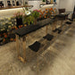 Glam Black Bar Table Set 1/2/7 Pieces Solid Wood Counter Table Set for Indoor