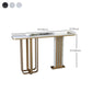 Tabla de acento de Glam Rectangular de 31.5 pulgadas de altura Mesa de consola de piedra