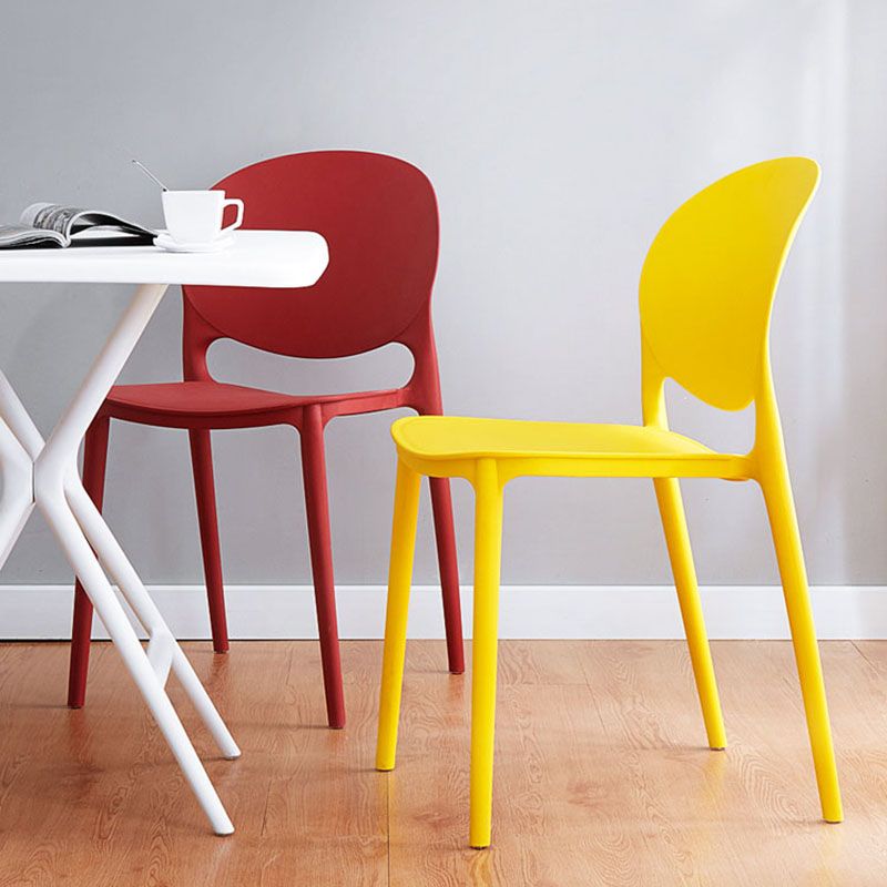 Modern Style Stackable Chair Dining Armless Open Back Chair with Plastic Legs for Kitchen Clearhalo ' kitchen&dining_furn' 'Dining Chairs' 'Dining Tables & Seating' 'dining_chair' 'furn' 'furn_dining_chair' 'Furniture' 'furniture_dining_chair' 'Kitchen & Dining Furniture' 'kitchen' 1200x1200_edb257aa-11f2-461c-8d4a-dbc5ced5c45f