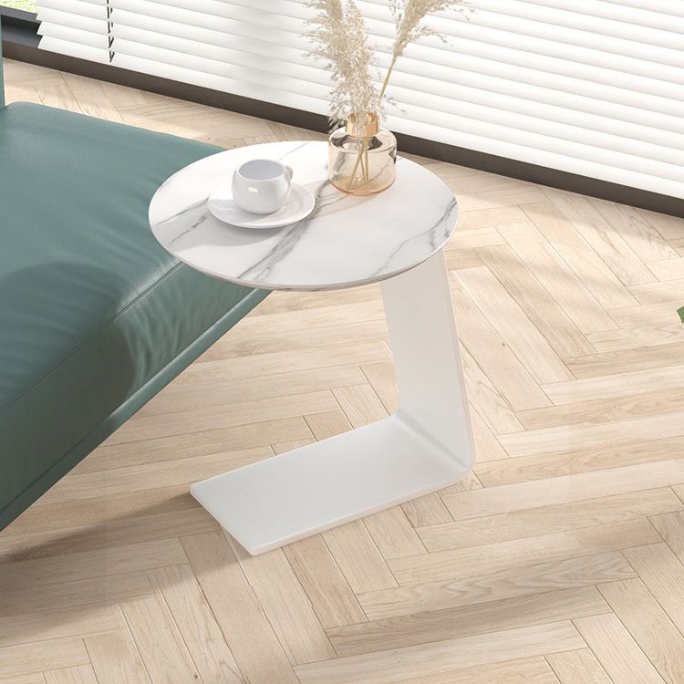 19.69" Tall Contemporary Style Side End Table Metal C Round Sofa Side Accent Table Clearhalo 'Coffee & Accent Tables' 'End & Side Tables' 'end_side_tables' 'furn' 'furn_end_side_tables' 'Furniture' 'Living Room Furniture' 1200x1200_edb348a5-277c-4d81-be9e-57dd3d447514