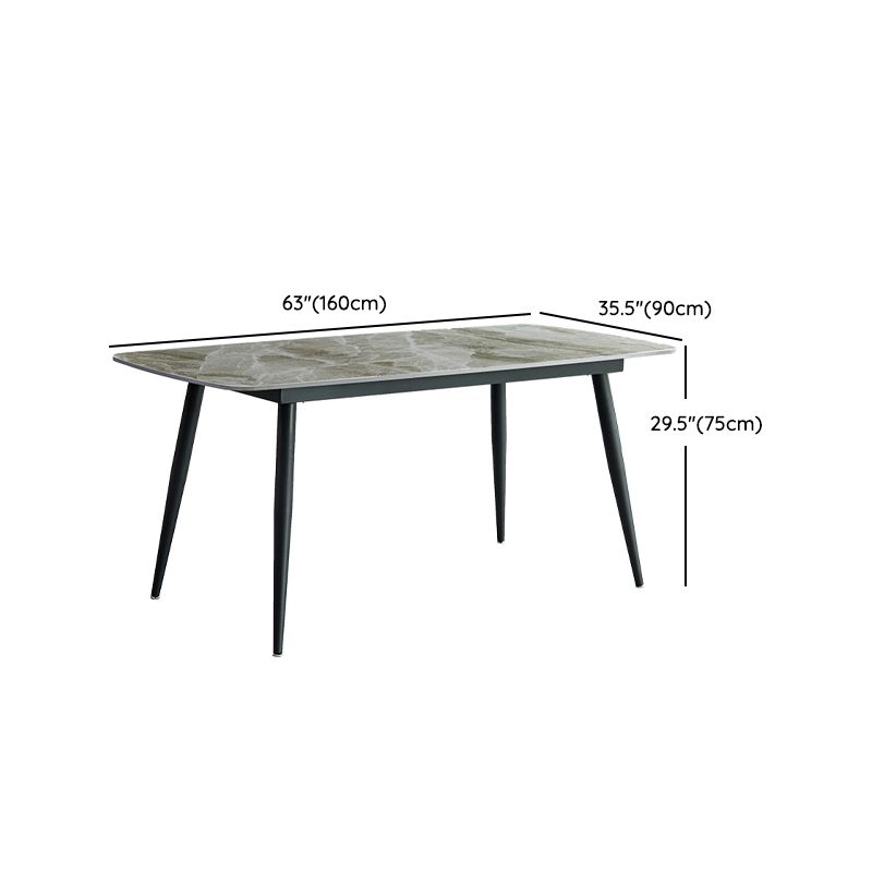 1/2/5/7 stuks rechthoek eetgelegenheidset moderne sintered stenen top dinette tafel set