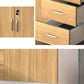 Nordic Style File Cabinets Solid Wood Horizontal File Cabinet with Key Lock