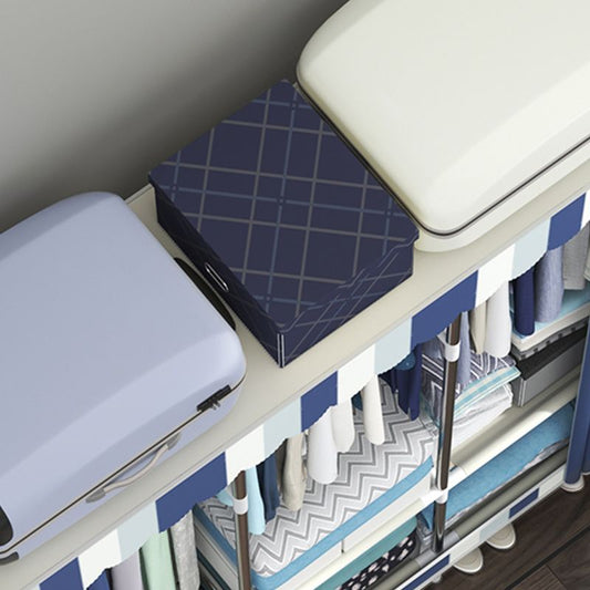 Hedendaagse stijl garderobe metalen slaapkamer garderobe kast met planken