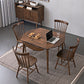 Round Dining Site Table Simplicity Style Drop-Leaf Furniture with 4-foot