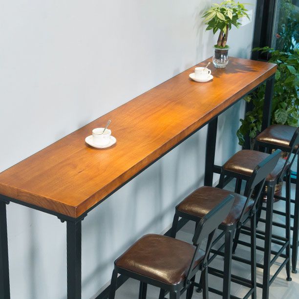 Industrial Pub Esset 1/2/5 Stücke Rechteckiger Barhocker und Tischet Set