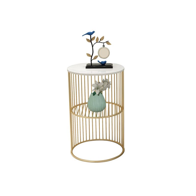 21.65" Tall Contemporary Style Side End Table Metal Frame Round Sofa Side Accent Table Clearhalo 'Coffee & Accent Tables' 'End & Side Tables' 'end_side_tables' 'furn' 'furn_end_side_tables' 'Furniture' 'Living Room Furniture' 1200x1200_edb6bf4e-8c45-4e58-8591-92f8b069bb63