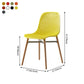 Scandinavian Style Plastic Dining Armless Chair Solid Back Chair with Wooden Legs Clearhalo ' kitchen&dining_furn' 'Dining Chairs' 'Dining Tables & Seating' 'dining_chair' 'furn' 'furn_dining_chair' 'Furniture' 'furniture_dining_chair' 'Kitchen & Dining Furniture' 'kitchen' 1200x1200_edb6c7da-e7e4-47a3-94e9-8c3efcac8d7a