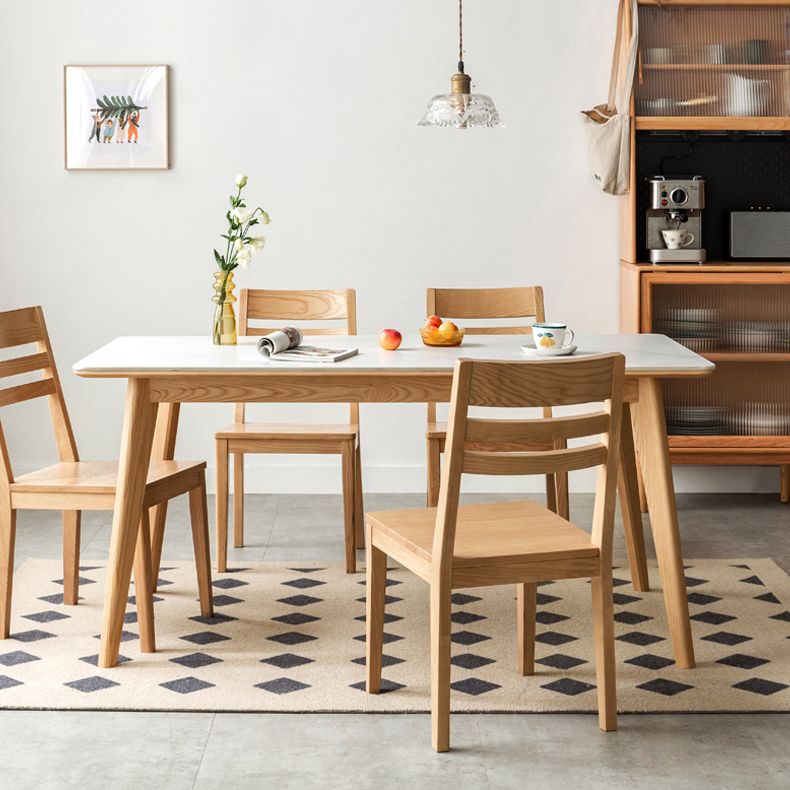 Moderne rechthoekige stenen eettafel Ash poten voor eetkamer