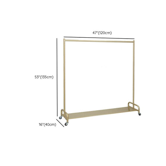 Hangage de manteau glamour en métal encadré rail suspendu et porte-manche inférieur avec des bouts