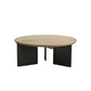 Contemporary Solid Wood Coffee Table Single Round Cocktail Table
