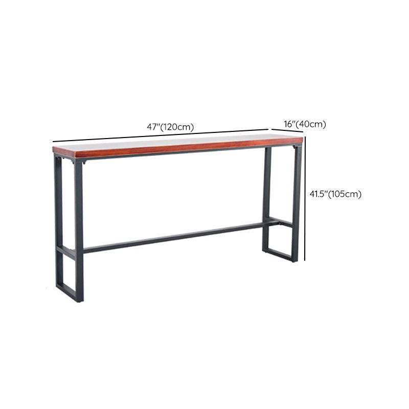 Solid Wood Bar Table Industrial Brown Dining Table for Kitchen Use Clearhalo 'Bar Furniture' 'Bar Tables' 'bar_tables' 'furn' 'furn_bar_tables' 'Furniture' 'Kitchen & Dining Furniture' 1200x1200_edb7145b-8c3a-45dd-97d1-f74f1d6c7bc0