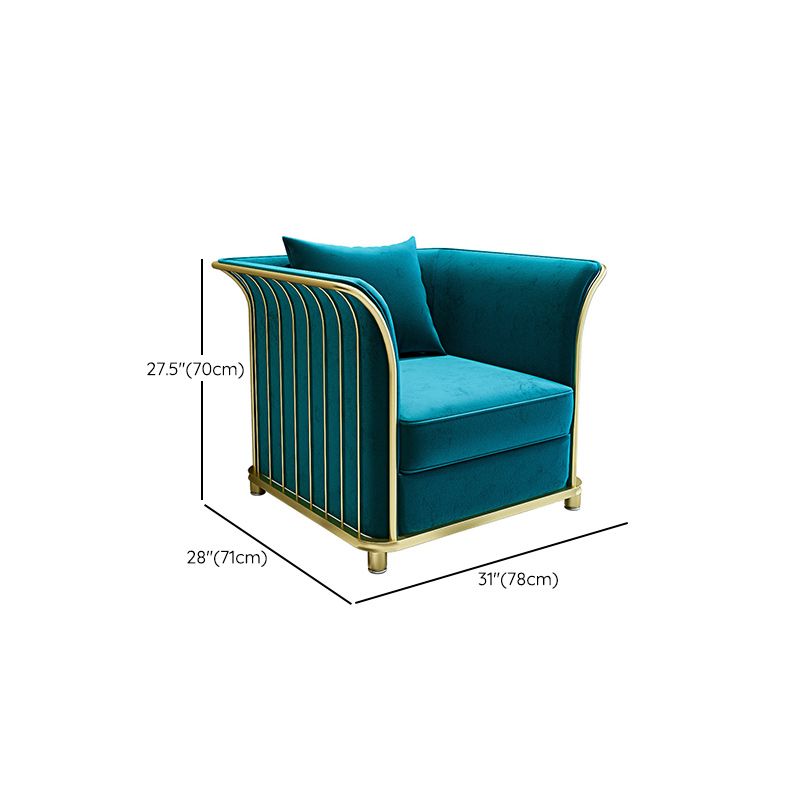 27.5" H Contemporary Blue Velvet Tuxedo Arm Sofa with Pillows Clearhalo 'furn' 'furn_sofas' 'Furniture' 'Living Room Furniture' 'Sofa' 'sofas' 1200x1200_edb8775b-dd62-4f02-8baa-bad3d025e431