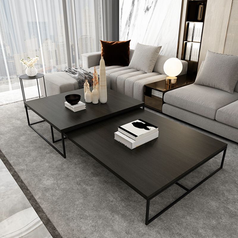 Nordeuropäischer Holz Couchtisch Rechteck Rahmen Cocktailtisch