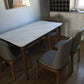 Rectangle White Tone Dining Table Sintered Stone Table Retro Modern with 4 Legs Clearhalo ' dining_table' 'Dining Tables & Seating' 'Dining Tables' 'furn' 'furn_dining_table' 'Furniture' 'furniture_dining_table' 'Kitchen & Dining Furniture' 'kitchen&dining_furn' 'kitchen' 'kitchen_dining_table' 1200x1200_edbcd220-453f-4e22-83d4-4477329b120e