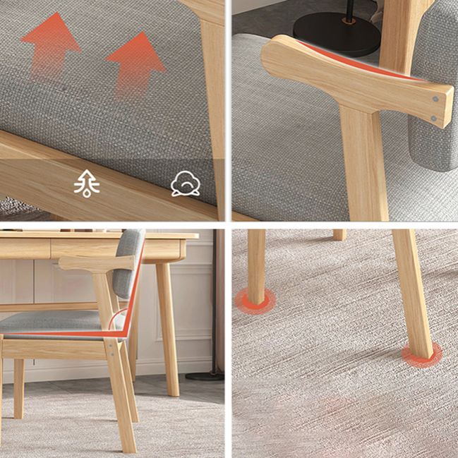 Contemporary Dining Arm Chair Open Back Chair with 4 Legs for Home Use Clearhalo ' kitchen&dining_furn' 'Dining Chairs' 'Dining Tables & Seating' 'dining_chair' 'furn' 'furn_dining_chair' 'Furniture' 'furniture_dining_chair' 'Kitchen & Dining Furniture' 'kitchen' 1200x1200_edbd4f1b-e63b-4e77-9045-00747de393c5