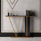 Glam Scratch Resistant Console Table Stain Resistant Stone Console Sofa Table for Hall Clearhalo 'Console Tables' 'console_tables' 'Entry & Mudroom Furniture' 'furn' 'furn_console_tables' 'Furniture' 1200x1200_edbd87b2-f369-40fb-978e-6458b9e3aad5