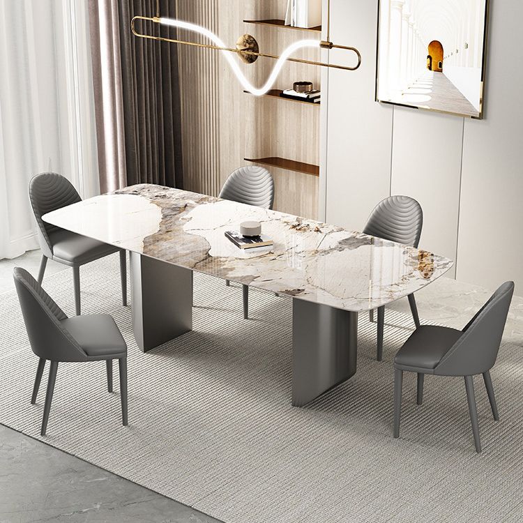 Designer Style 1/3/4/5/6 Pieces Dinette Set Sintered Stone Dining Table and Chairs Clearhalo 'Dining Room Sets' 'Dining Tables & Seating' 'dining_room_set' 'furn' 'furn_dining_room_set' 'Furniture' 'furniture_dining_room_set' 'Kitchen & Dining Furniture' 1200x1200_edbe2649-a15c-44a9-b9c5-e2e93dc21971