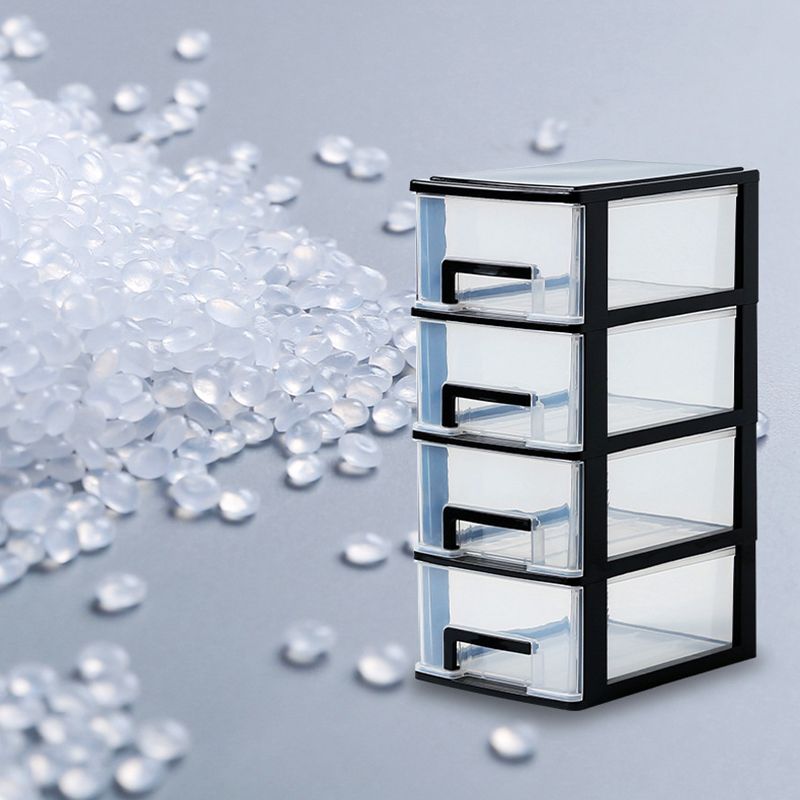 Archivo moderno de gabinete de plástico con cajones para la oficina en casa