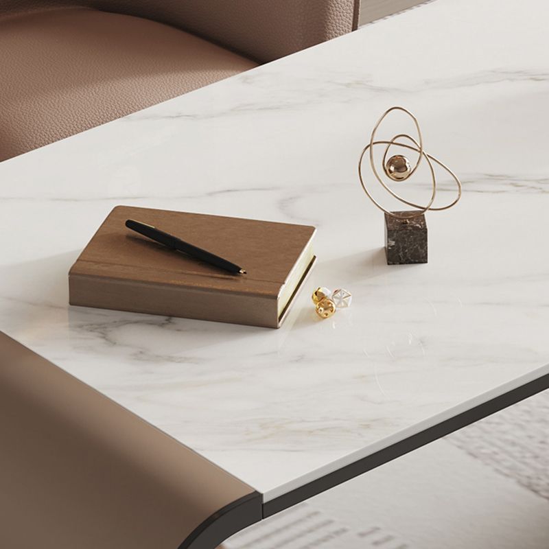 3 tiroirs Writing Desk Bureau de tâche de forme rectangulaire en blanc pour le bureau