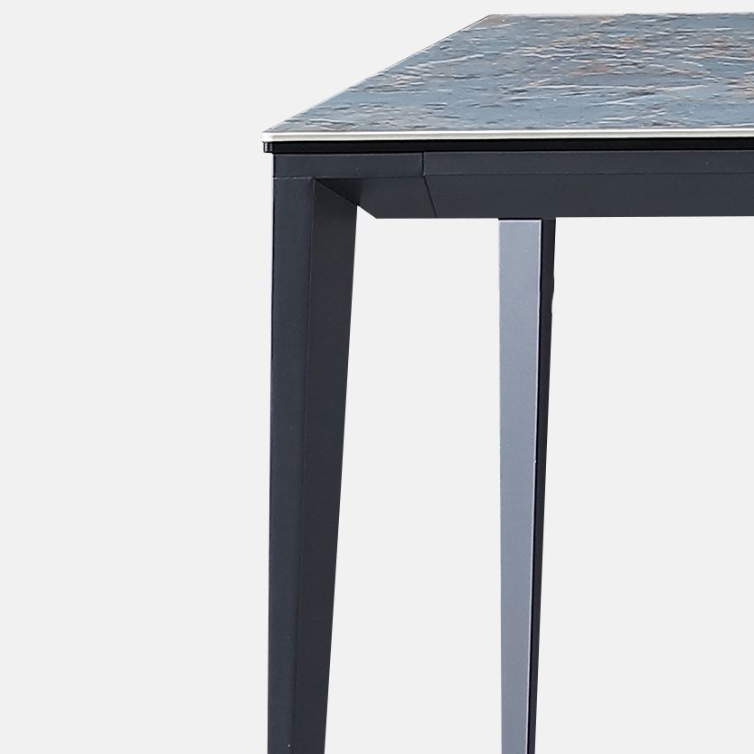 Simple Style Sintered Stone Table 4 Legs Aviation Aluminum Base Rectangle Table for Home Clearhalo ' dining_table' 'Dining Tables & Seating' 'Dining Tables' 'furn' 'furn_dining_table' 'Furniture' 'furniture_dining_table' 'Kitchen & Dining Furniture' 'kitchen&dining_furn' 'kitchen' 'kitchen_dining_table' 1200x1200_edc1f9ad-2c90-4f24-941f-1cd352fe554a