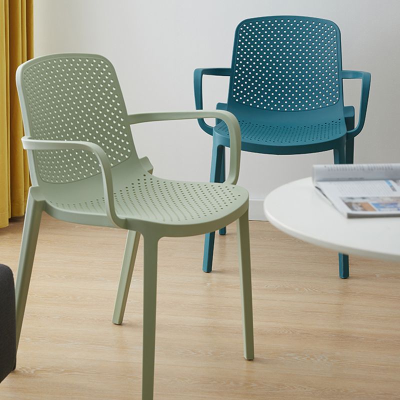 Plastic Contemporary Kitchen Dining Chair Arm Solid Back Chair Clearhalo 'Dining Chairs' 'Dining Tables & Seating' 'dining_chair' 'furn' 'furn_dining_chair' 'Furniture' 'furniture_dining_chair' 'Kitchen & Dining Furniture' 1200x1200_edc2b1a7-e054-4836-862f-583423a49ebb