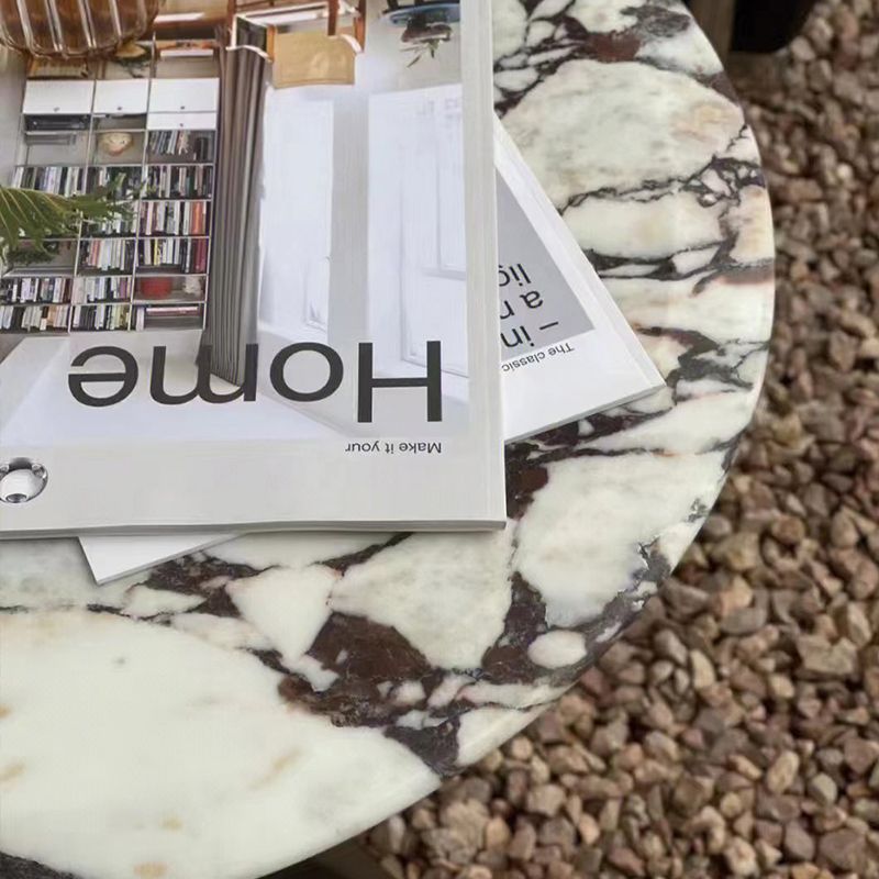 Mesa acento del sofá rústico Pedestal Pedestal Metal redonda de la sala de estar de la sala de estar