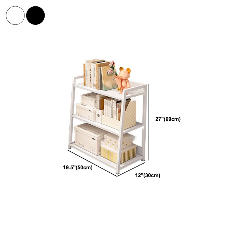 11.81" Wide Ladder Bookshelf Contemporary Metal and Wood Bookcase Clearhalo 'Bookcases' 'furn' 'furn_bookcases' 'Furniture' 'Office Furniture' 1200x1200_edc33179-0d43-4edc-b7a3-da68a71c796a