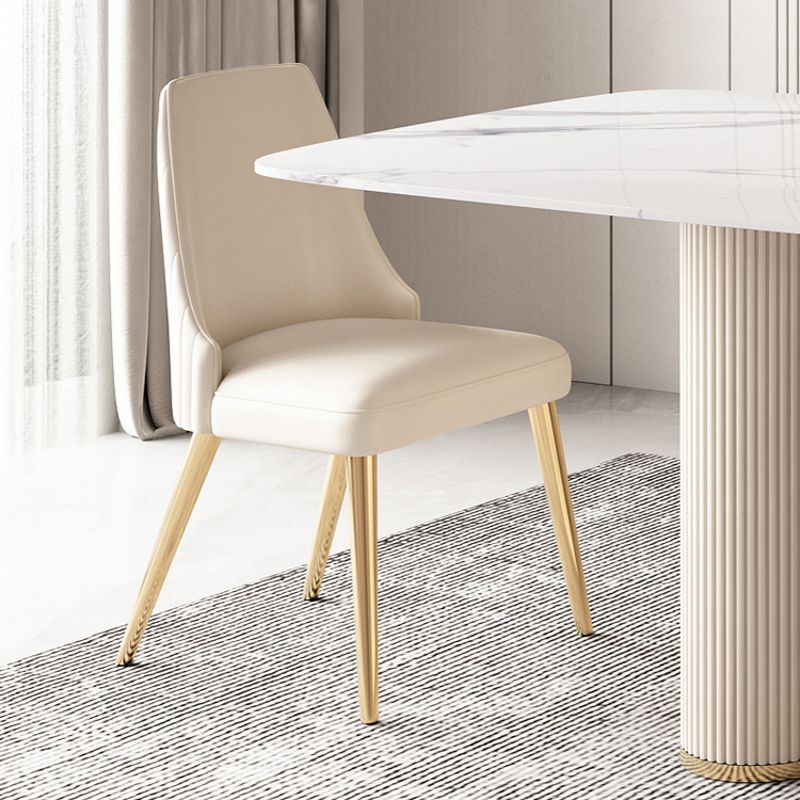 Modern Leatherwear Dinette Set 1/4/5/7 Pieces White Sintered Stone Top Dining Table Set Clearhalo 'Dining Room Sets' 'Dining Tables & Seating' 'dining_room_set' 'furn' 'furn_dining_room_set' 'Furniture' 'furniture_dining_room_set' 'Kitchen & Dining Furniture' 1200x1200_edc3a5b0-ebff-4d4c-9441-f02bbde56739