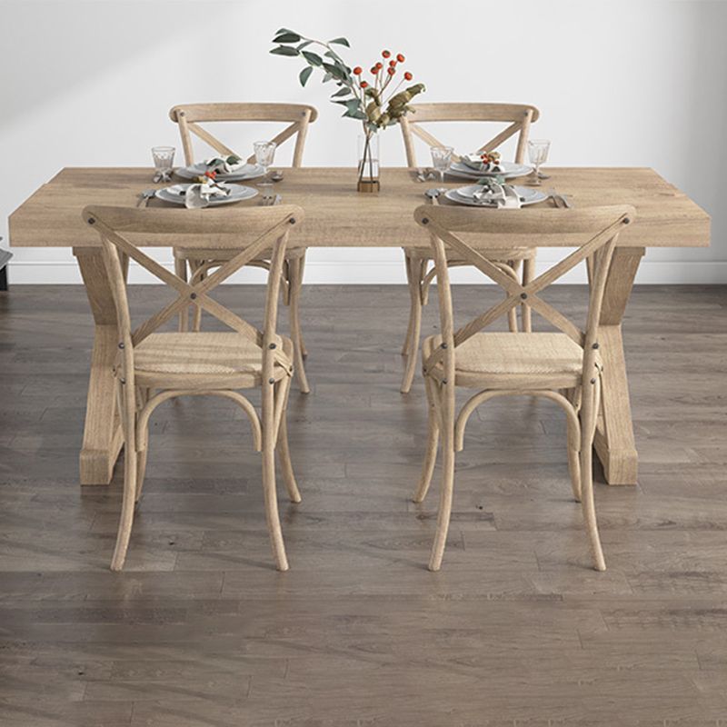 Modernes Rechteck Holz Esstisch Set 1/2/5 Stücke Essset für den Heimgebrauch