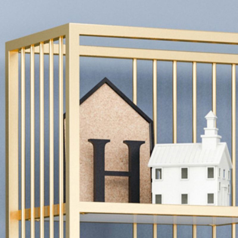 Metal Floor Home Vertical Shelf Bookcase Etagere Open Book Shelf with 6 Shelves