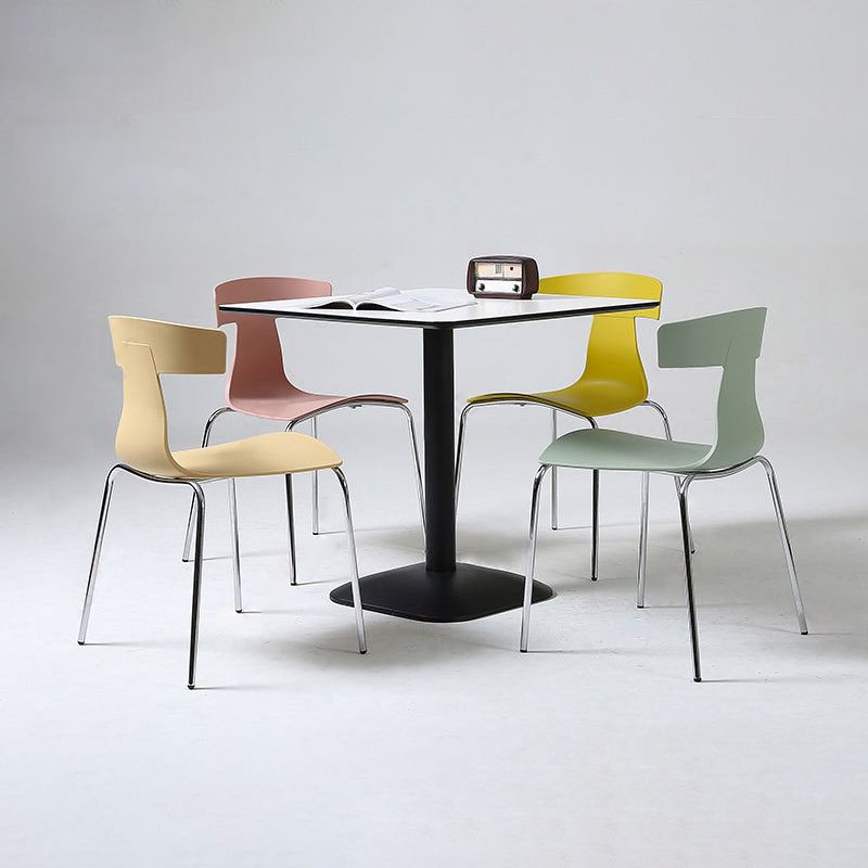 Contemporary Style Metal Chair Set Slat Back Side Kitchen Dining Chair Clearhalo ' kitchen&dining_furn' 'Dining Chairs' 'Dining Tables & Seating' 'dining_chair' 'furn' 'furn_dining_chair' 'Furniture' 'furniture_dining_chair' 'Kitchen & Dining Furniture' 'kitchen' 1200x1200_edc6e891-8e32-4d89-b72d-9df7372ab330