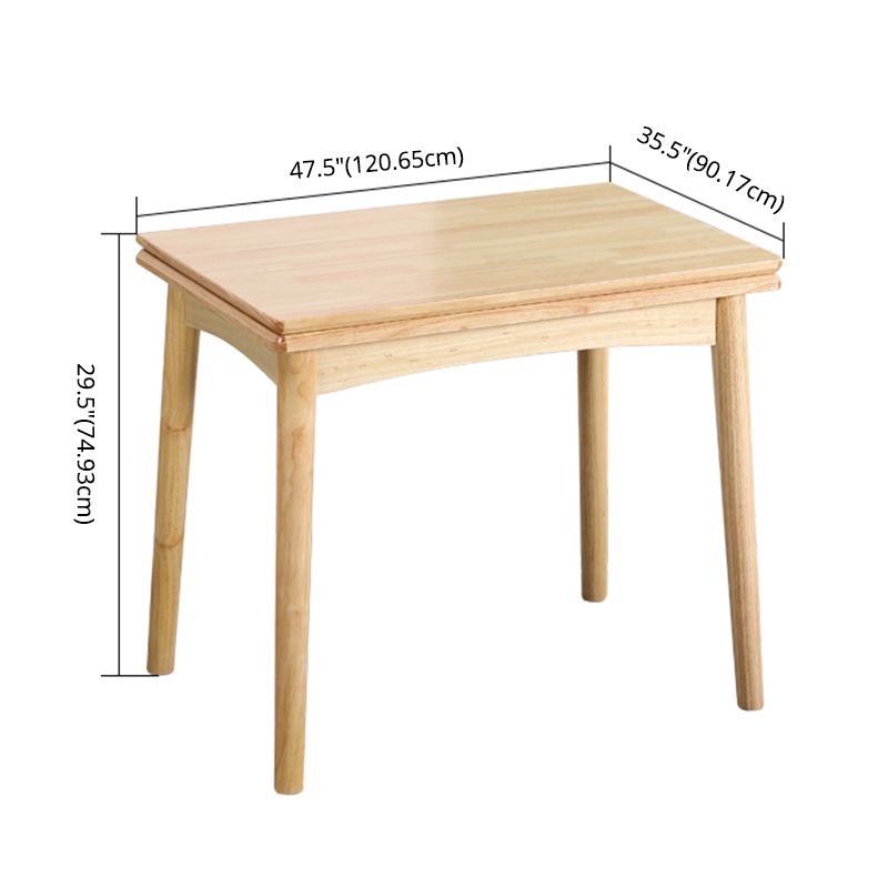Modern Solid Wood Dining Room Set with Rectangle Table Space-Saving Design Dining Table Furniture Clearhalo 'Dining Room Sets' 'Dining Tables & Seating' 'dining_room_set' 'furn' 'furn_dining_room_set' 'Furniture' 'furniture_dining_room_set' 'Kitchen & Dining Furniture' 'kitchen&dining_furn' 'kitchen' 1200x1200_edc79897-c5bd-419c-8c4b-c985df2b4ec5