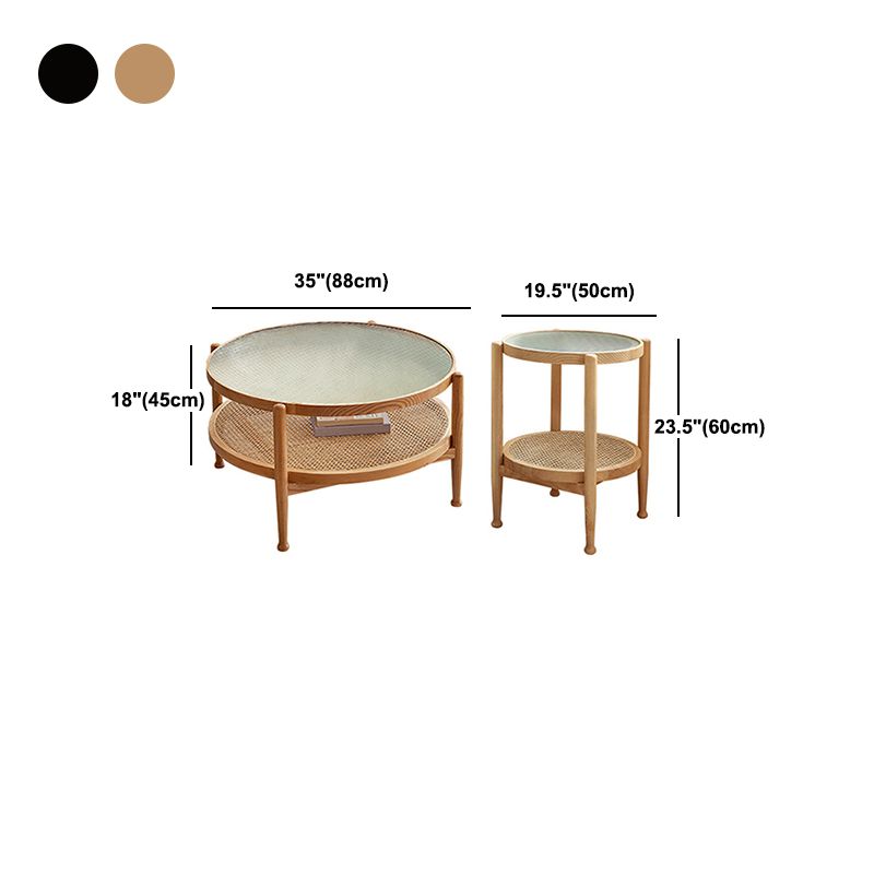 Contemporary 3/4 Legs Wooden with Storage Shelf Coffee Table Clearhalo 'Coffee & Accent Tables' 'Coffee Tables' 'coffee_tables' 'furn' 'furn_coffee_tables' 'Furniture' 'Living Room Furniture' 1200x1200_edc82e09-2bb4-44a0-a477-ba2b0fe7ea05