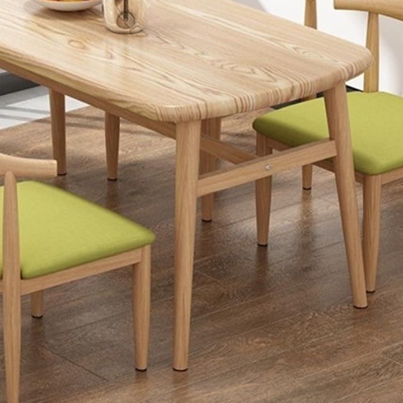 Rechthoekig houten eettafel modern meubels met 4 poten voor thuis