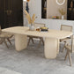 Modern Solid Wood Table for Restaurant Rectangle Dining Table with 3 Legs Clearhalo ' dining_table' 'Dining Tables & Seating' 'Dining Tables' 'furn' 'furn_dining_table' 'Furniture' 'furniture_dining_table' 'Kitchen & Dining Furniture' 'kitchen&dining_furn' 'kitchen' 'kitchen_dining_table' 1200x1200_edcac157-d2b3-4a91-ba6f-db5c3f66a92c