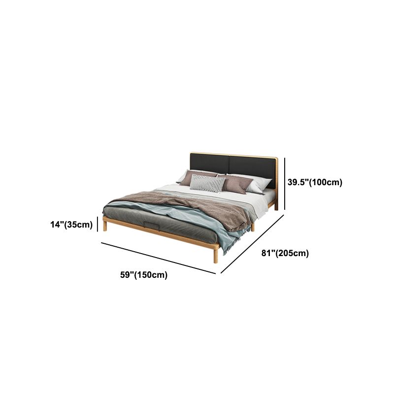 Contemporary Panel Wood Standard Bed with Rectangular Headboard Clearhalo 'Bedroom Furniture' 'Beds' 'furn' 'furn_beds' 'Furniture' 1200x1200_edcaed23-bc3e-4524-97d9-e4fb8005422b