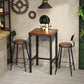 Industrial 1/2/3/5 Pieces Square Bar Table Set Solid Wood Bistro Set Clearhalo 'Bar Furniture' 'furn' 'furn_home_bar_bar_sets' 'Furniture' 'Home Bars & Bar Sets' 'home_bar_bar_sets' 'Kitchen & Dining Furniture' 1200x1200_edcafd25-545d-4707-9f8e-9b94313dd3d0