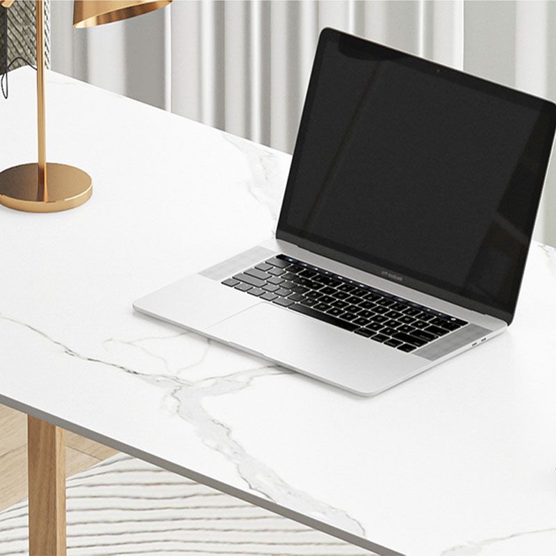 Scrivania di scrittura in pietra contemporanea 29.52 "H SLID RECTANGULAN OFFICE PER CASA