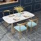 Glam Style 1/2/5 Pieces Kitchen Set White-gold Table Dining Set for Dining Room Clearhalo 'Dining Room Sets' 'Dining Tables & Seating' 'dining_room_set' 'furn' 'furn_dining_room_set' 'Furniture' 'furniture_dining_room_set' 'Kitchen & Dining Furniture' 'kitchen&dining_furn' 'kitchen' 1200x1200_edce7e03-0315-43ee-959c-068d2a20e50e