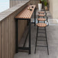 Modern Rectangle Outdoor Patio Bar Table Wood Natural Bistro Bar Height Cocktail Table Clearhalo 'Bar Furniture' 'Bar Tables' 'bar_tables' 'furn' 'furn_bar_tables' 'Furniture' 'furniture_bar_tables' 'Kitchen & Dining Furniture' 1200x1200_edcefeb2-e843-4c7f-b434-e35ee9191f3a