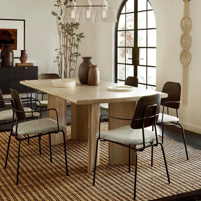Rectangle Casual Dining Table Pinewood Solid Wood Fixed Table for Home Use Clearhalo ' dining_table' 'Dining Tables & Seating' 'Dining Tables' 'furn' 'furn_dining_table' 'Furniture' 'furniture_dining_table' 'Kitchen & Dining Furniture' 'kitchen&dining_furn' 'kitchen' 'kitchen_dining_table' 1200x1200_edcf03d5-7c42-469d-9716-1160bea18772