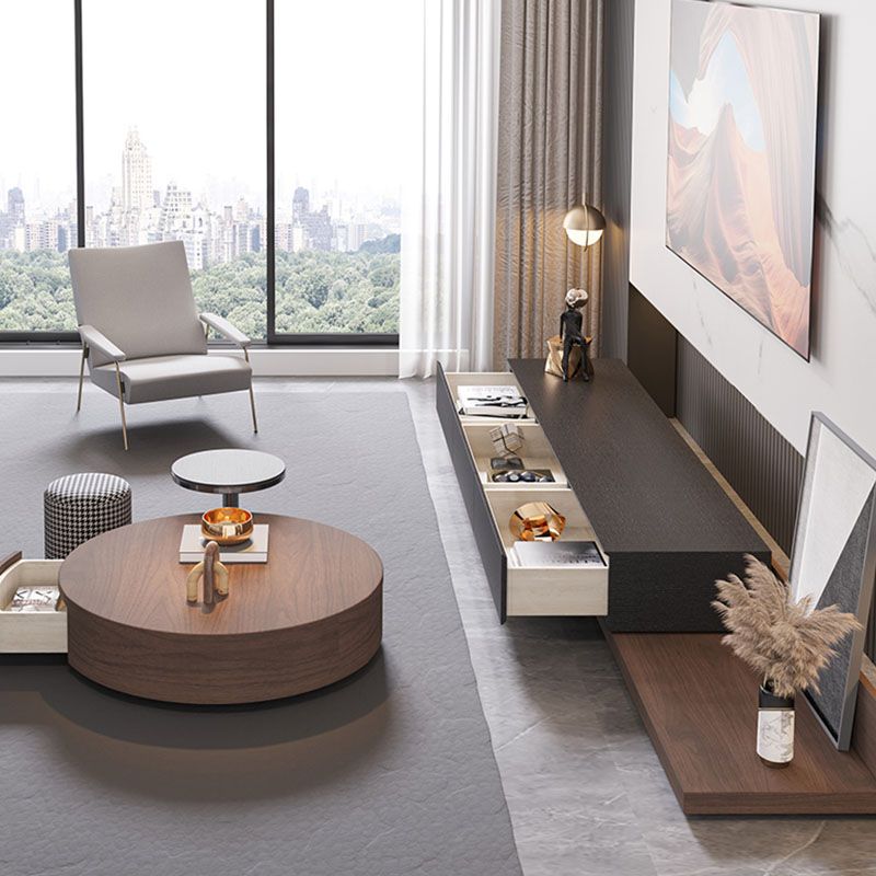 Contemporary Media Console TV Stand 3 Drawers TV Media Stand Clearhalo 'furn' 'furn_tv_stands_entertainment_centers' 'Furniture' 'Living Room Furniture' 'TV Stands & Entertainment Centers' 'TV Stands & Media Storage Furniture' 'tv_stands_entertainment_centers' 1200x1200_edd138e8-99f5-42b9-bd98-c75966ce325f