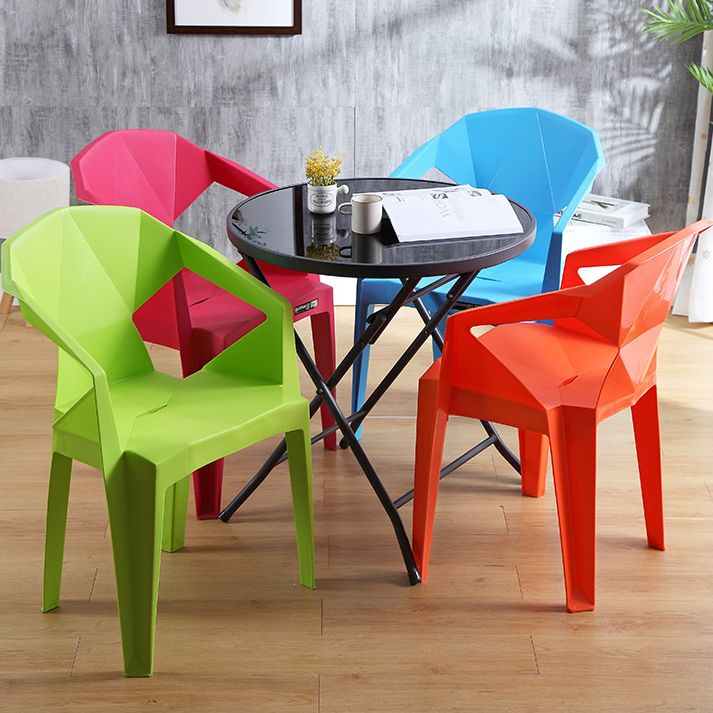 Contemporary Style Plastic Dining Chair Dining Arm Stackable Side Chairs for Kitchen Clearhalo ' kitchen&dining_furn' 'Dining Chairs' 'Dining Tables & Seating' 'dining_chair' 'furn' 'furn_dining_chair' 'Furniture' 'furniture_dining_chair' 'Kitchen & Dining Furniture' 'kitchen' 1200x1200_edd21e60-e1be-470b-8126-8d25ae8e9237