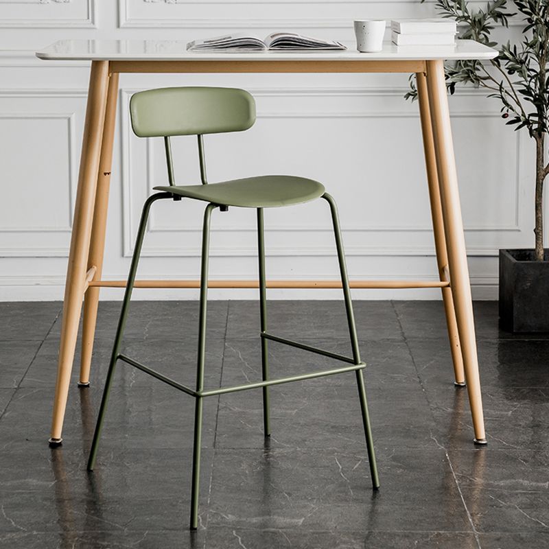 Scandinavian Milk Tea Shop Metal Bar Stool Matte Finish Footrest Stool Clearhalo 'Bar Furniture' 'Bar Stools' 'bar_stools' 'furn' 'furn_bar_stools' 'Furniture' 'furniture_bar_stools' 'Kitchen & Dining Furniture' 1200x1200_edd2b107-61c7-4d0f-b3a0-6994300c0f27