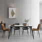 Table de salle à manger industrielle en pierre, Table de dinette en métal pour la maison